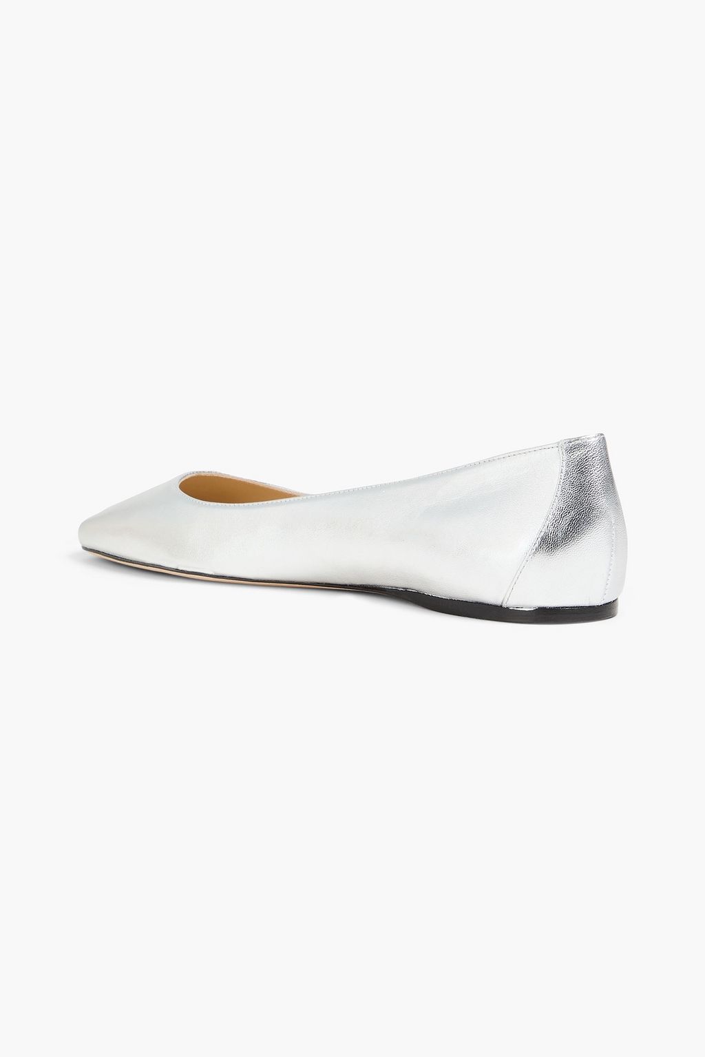 JIMMY CHOO Metallic leather ballet flats