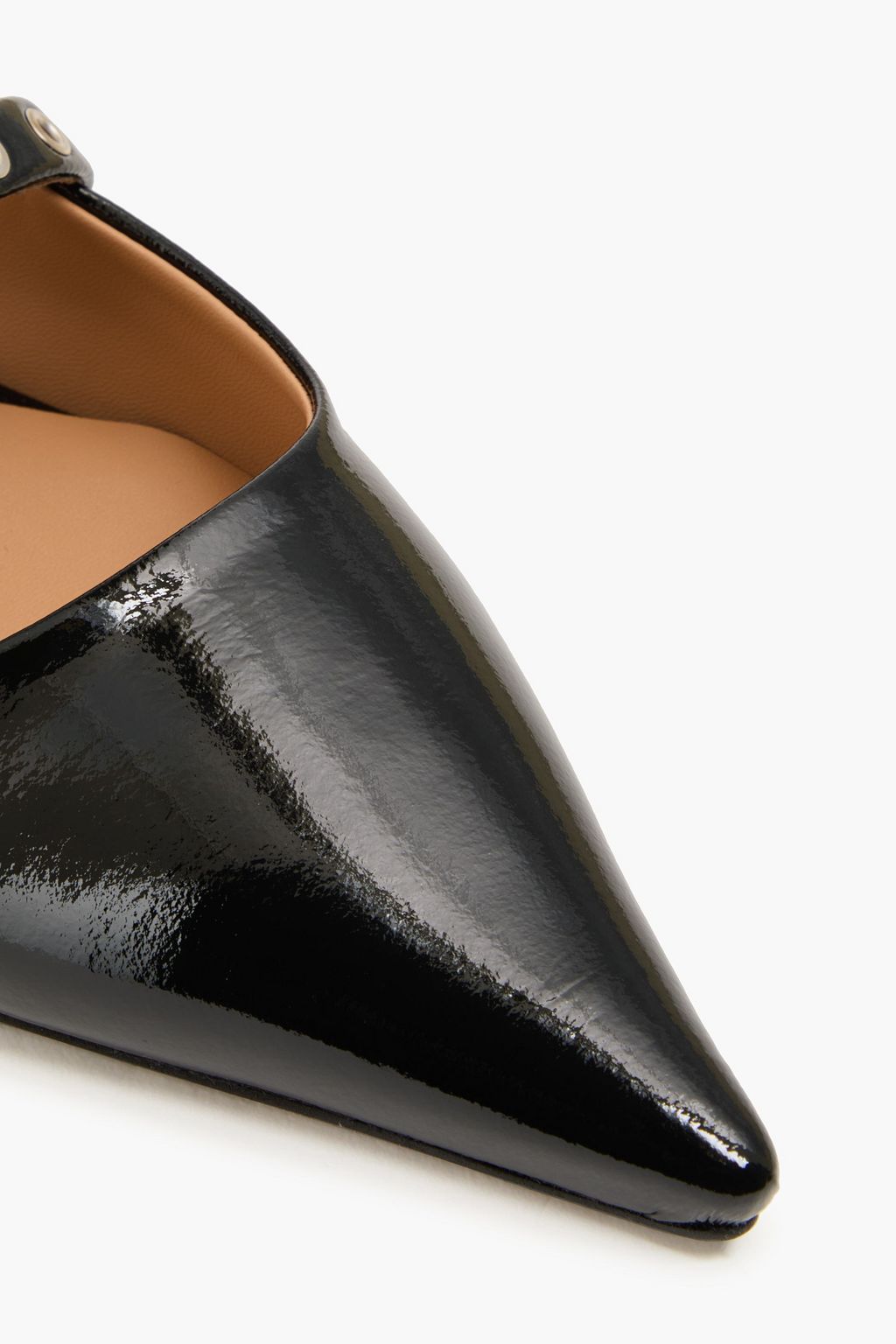 GANNI Buckled point-toe flats