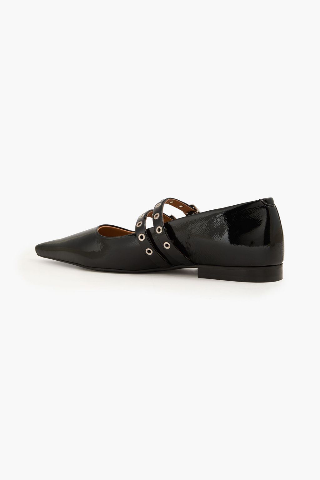 GANNI Buckled point-toe flats