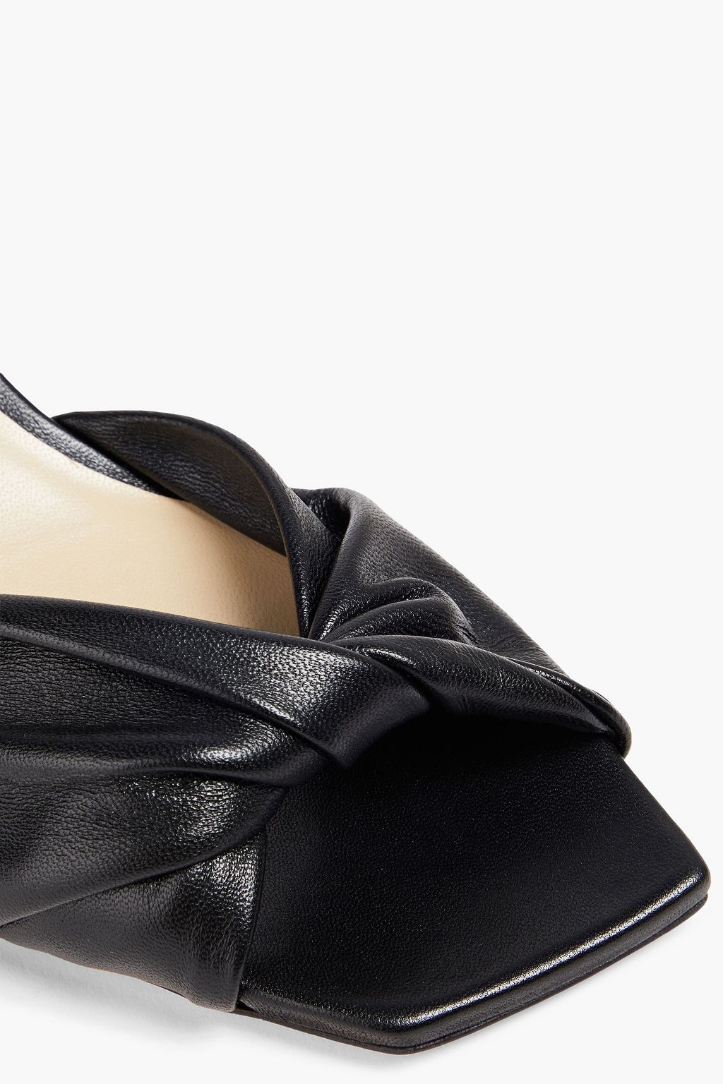 JIMMY CHOO レザー ミュール ツイスト入り
