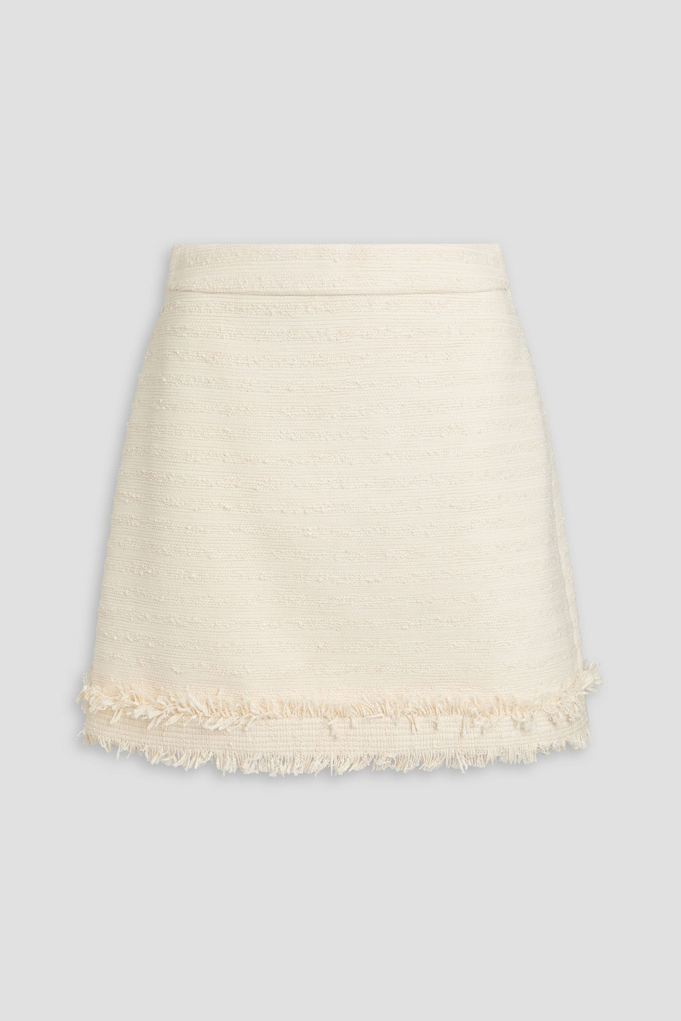 Tory Burch Cotton-blend Tweed Mini Skirt In Ivory