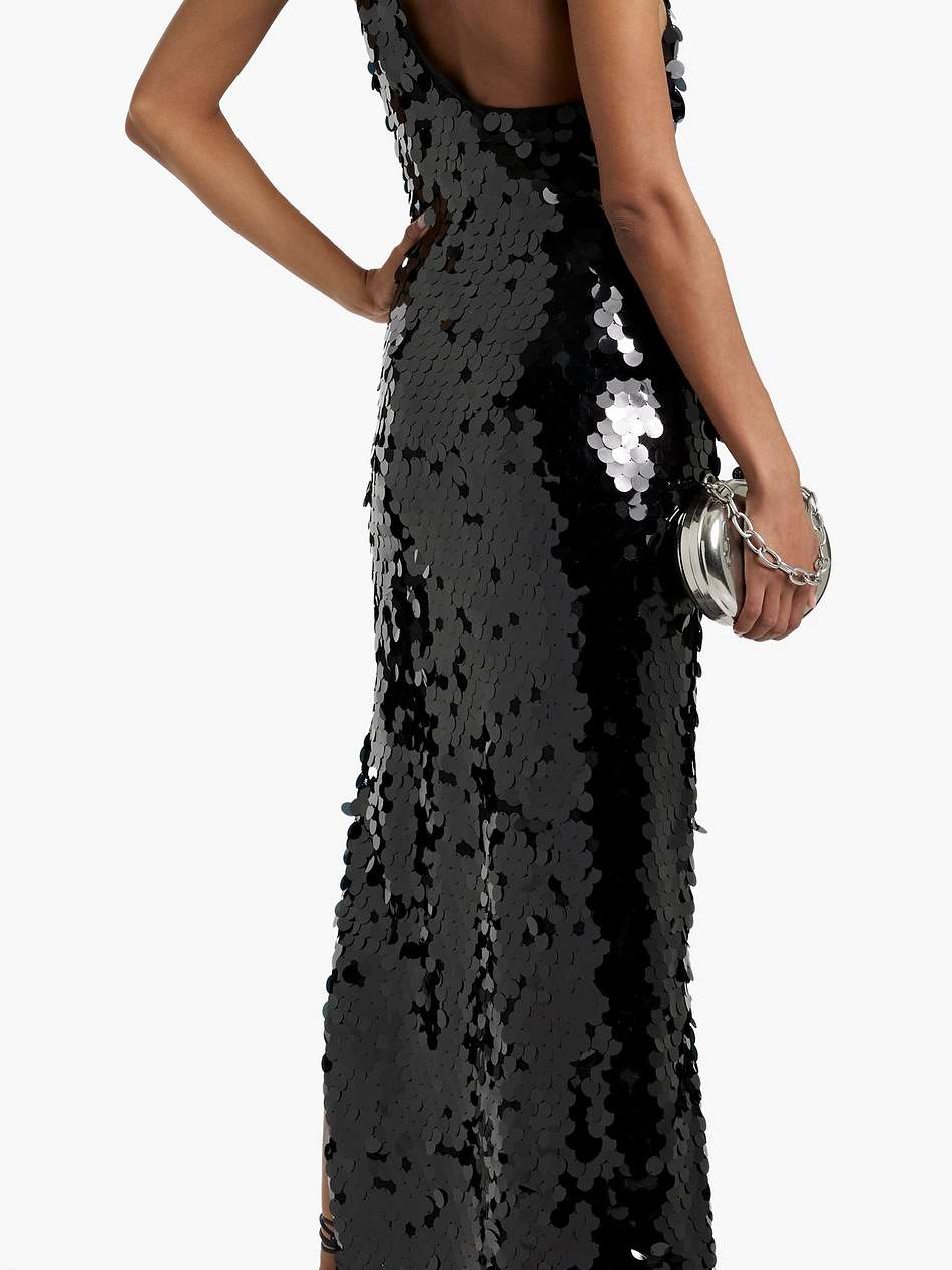 lou sequined tulle maxi dress
