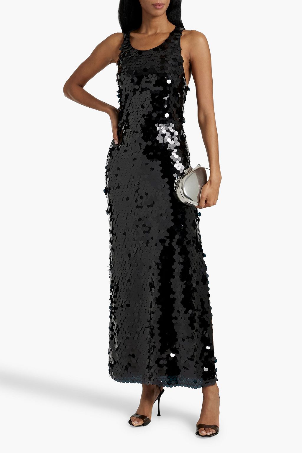 SIMON MILLER Lou sequined tulle maxi dress