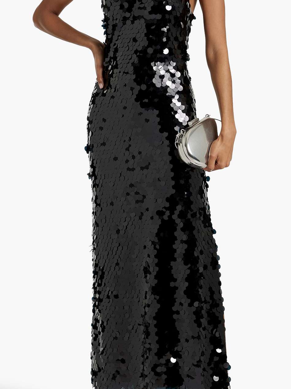 lou sequined tulle maxi dress