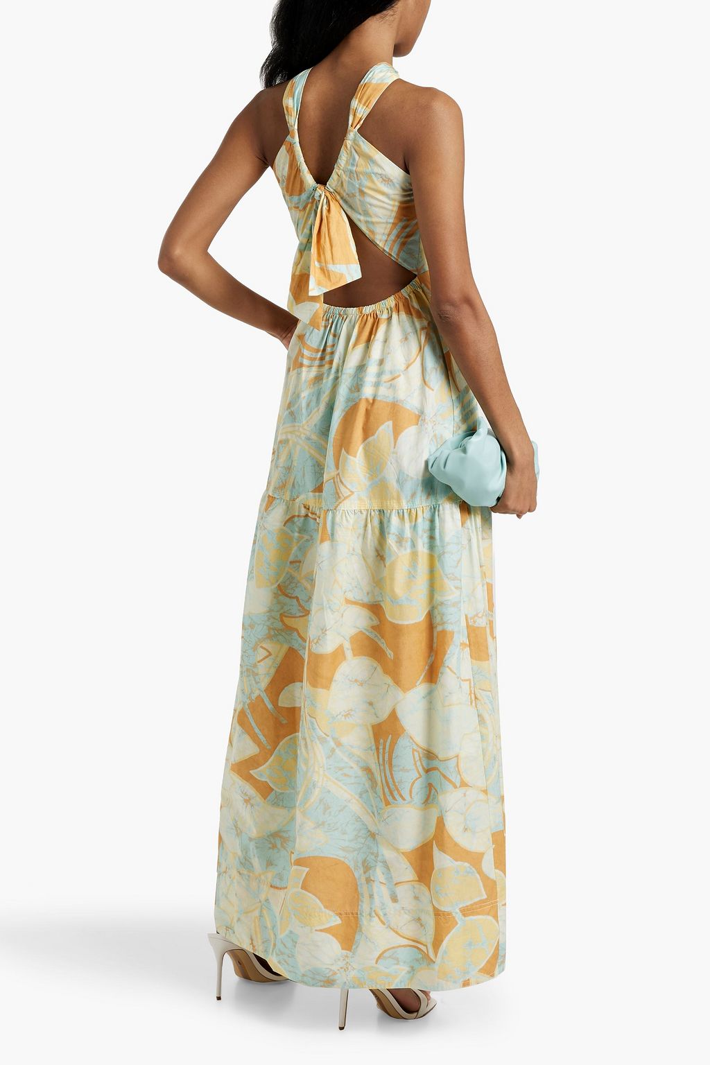 A.L.C. Veronica cutout printed cotton-poplin maxi dress