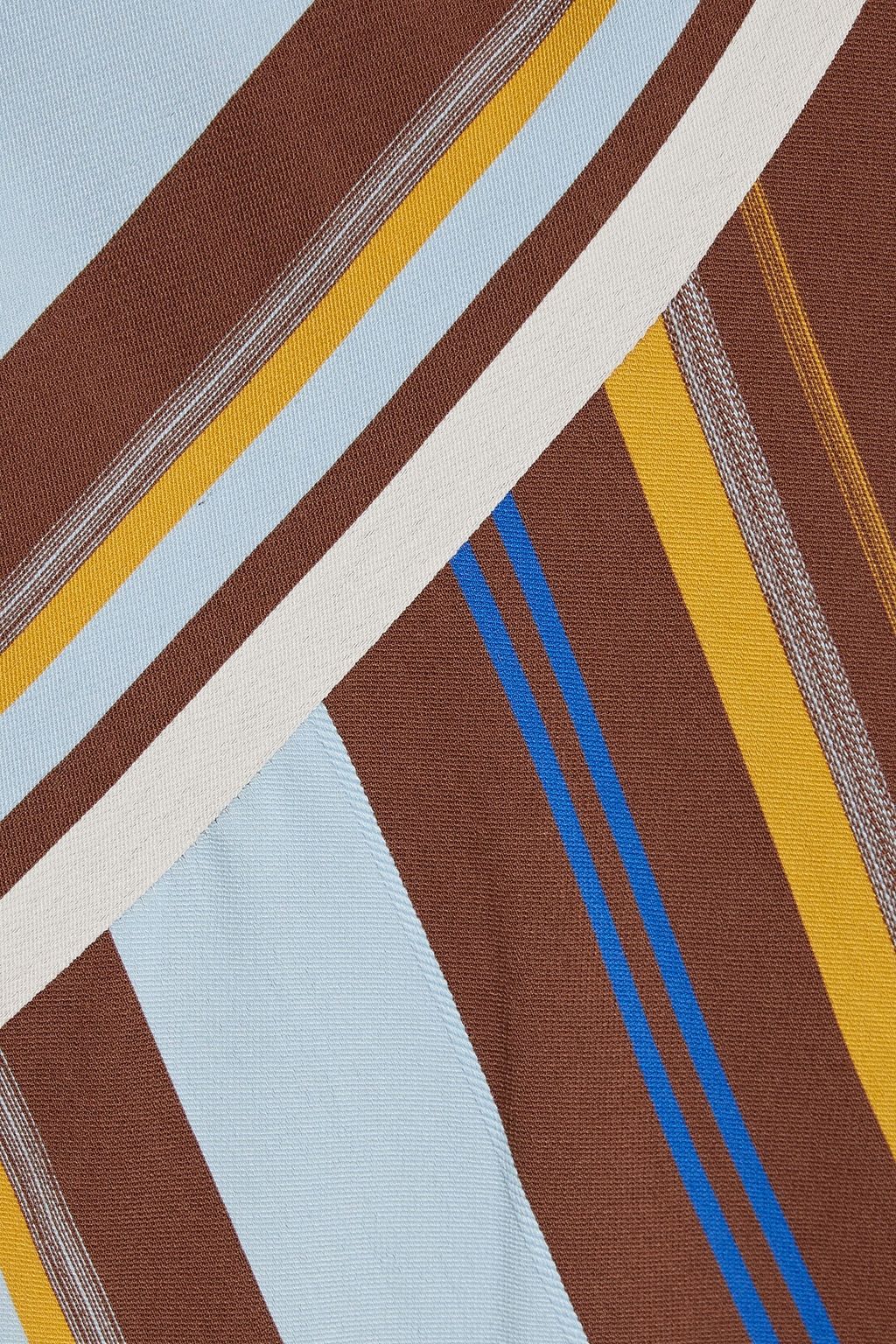 A.L.C. Lauren asymmetric striped crepe midi dress