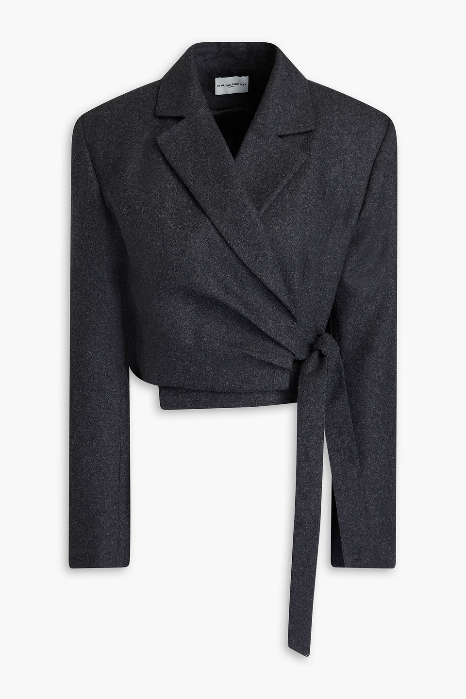 Claudie Pierlot - Cropped wool-blend blazer - Gray - FR 42