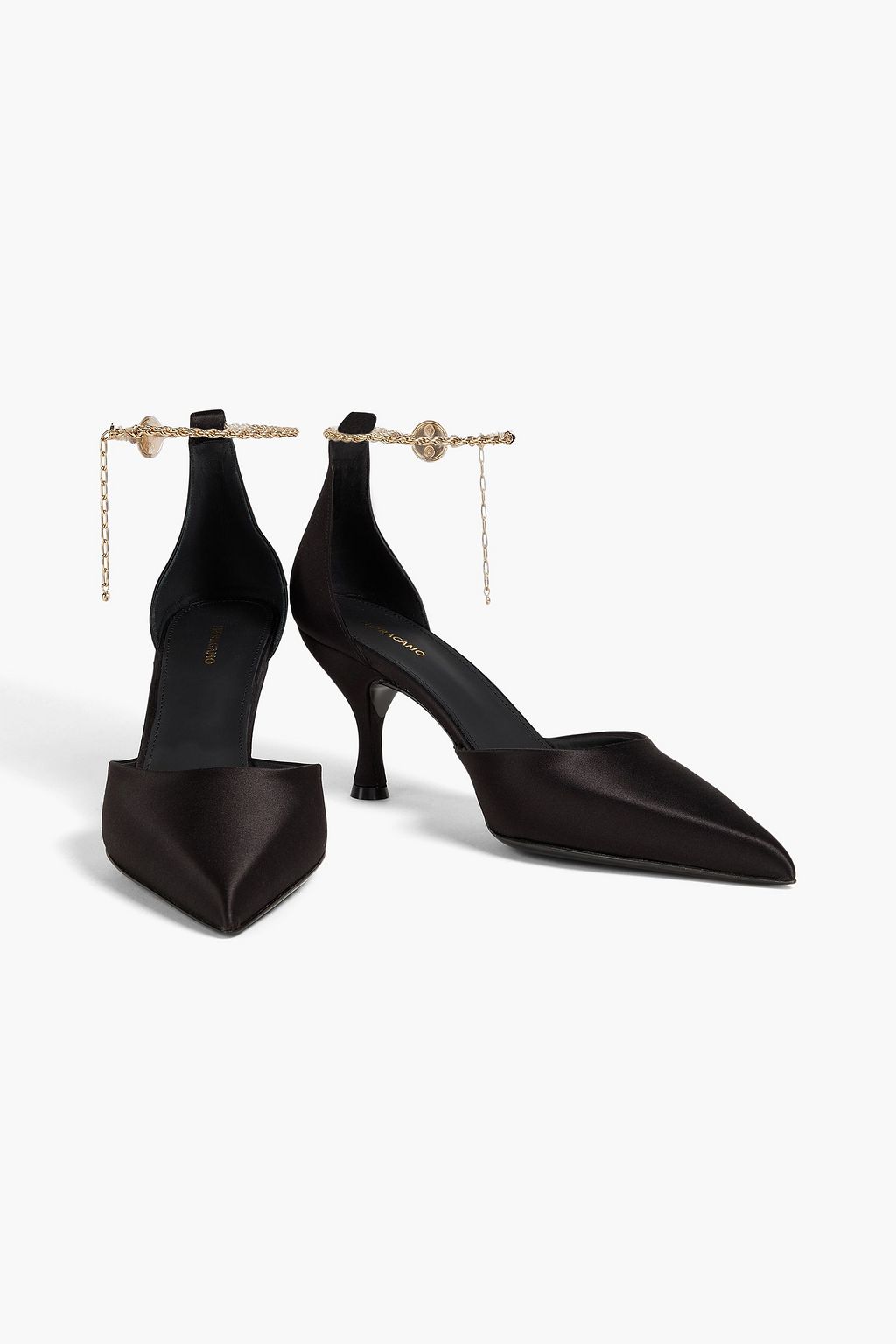 FERRAGAMO حذاء بامب "دانا" من الساتان مقاس 70