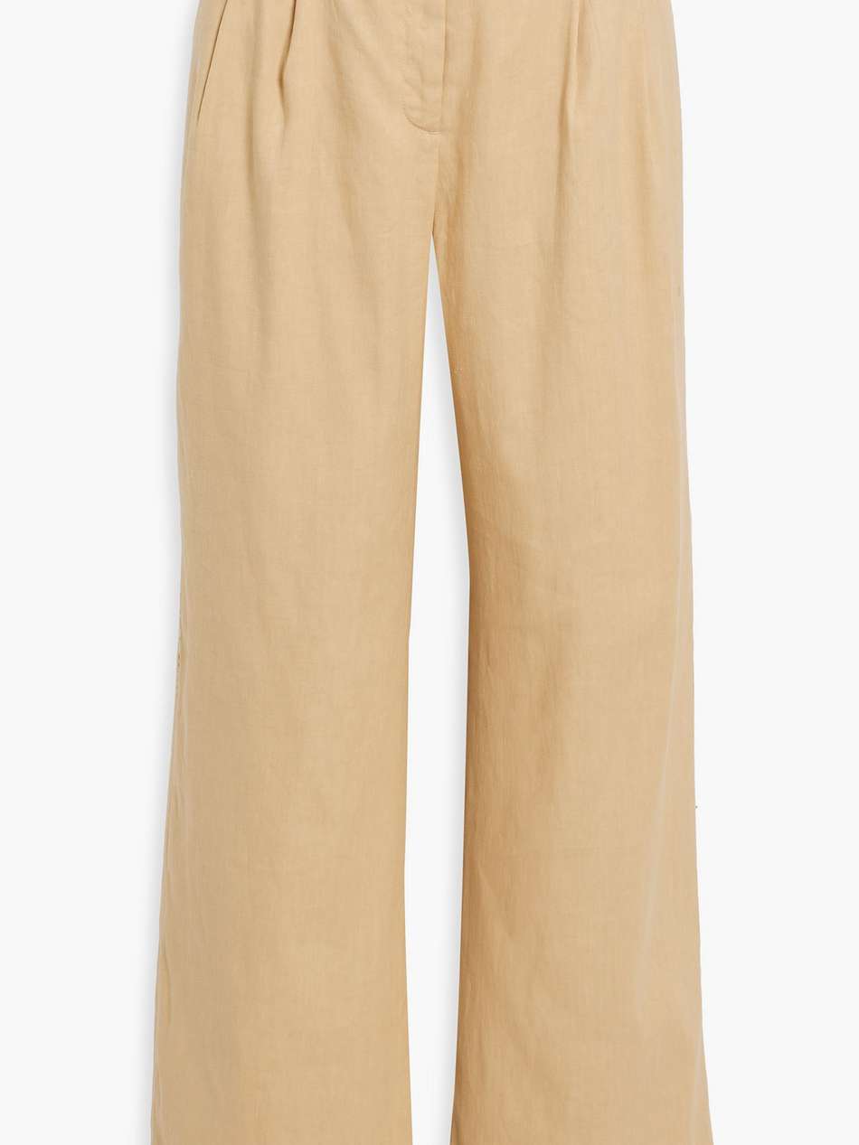 tommy linen-blend wide-leg pants