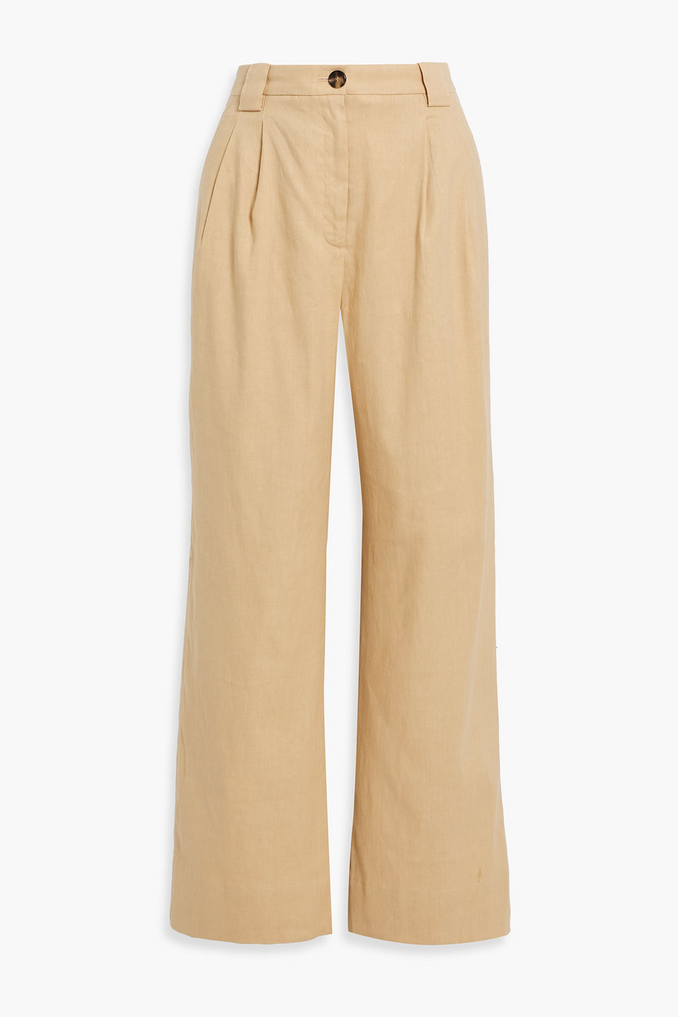A.l.c Tommy Linen-blend Wide-leg Pants In Sand