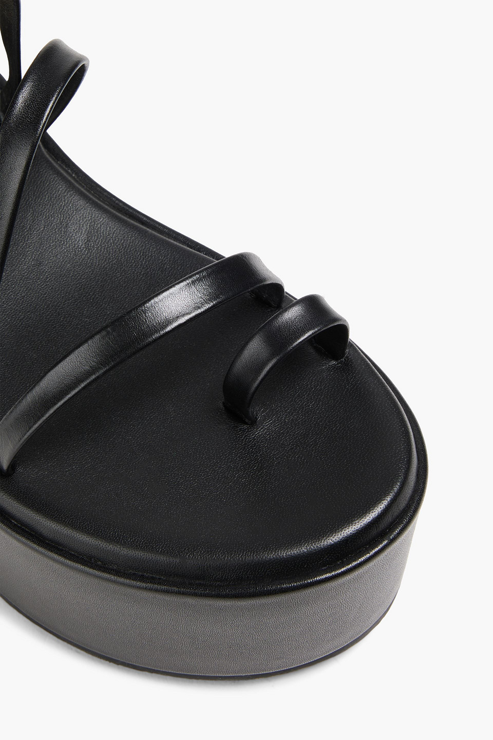 Maje Leather Platform Sandals
