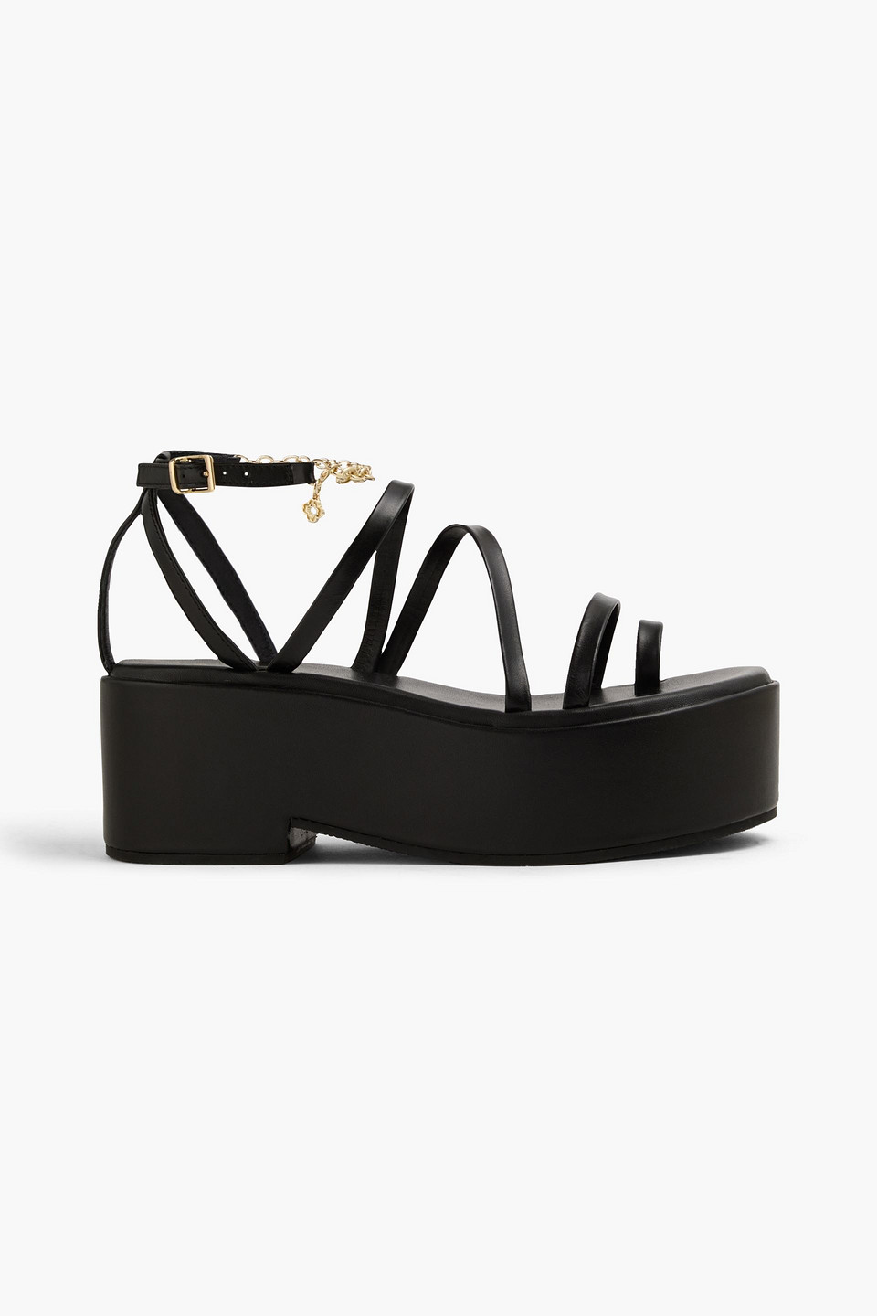 Maje Leather Platform Sandals