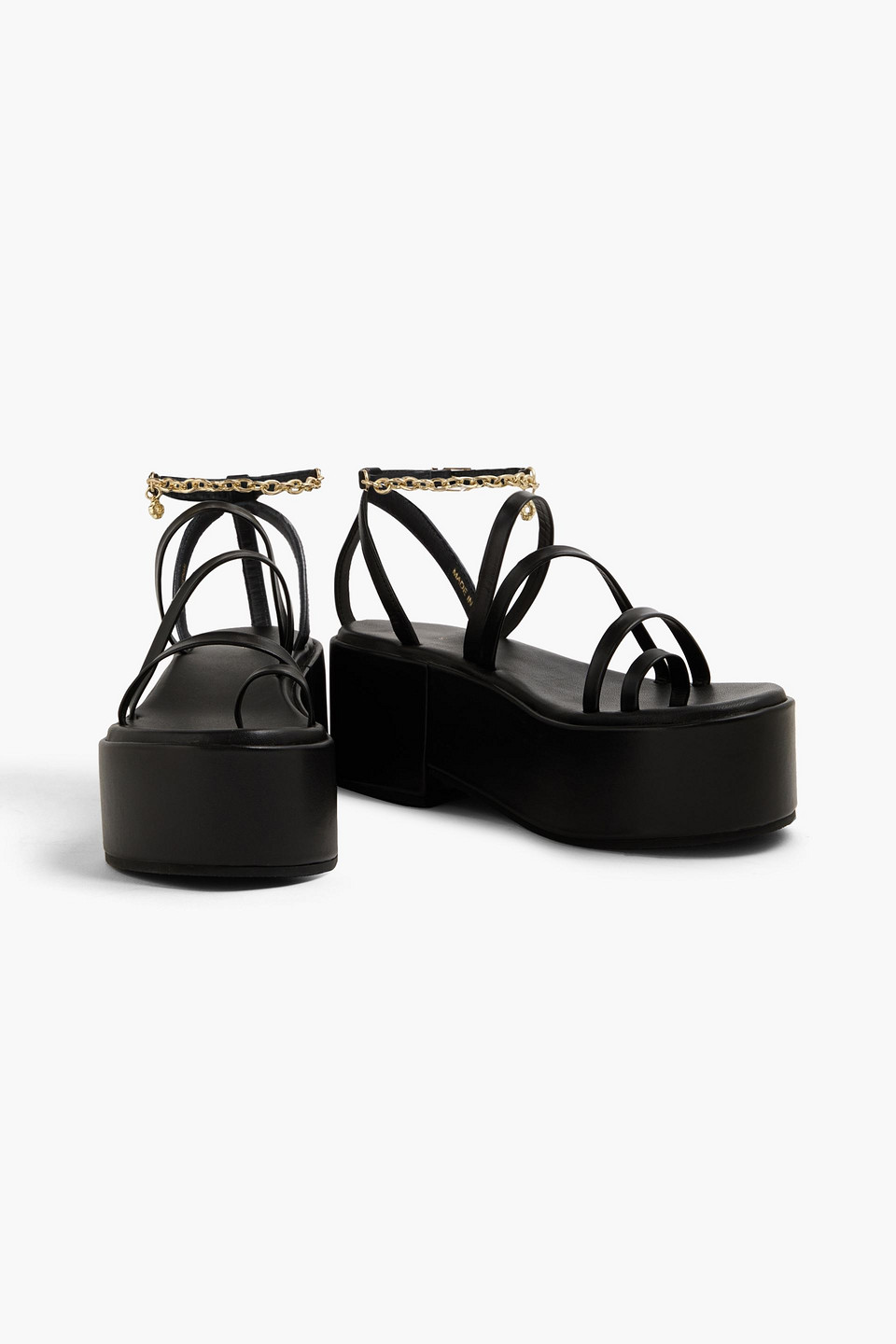 Maje Leather Platform Sandals