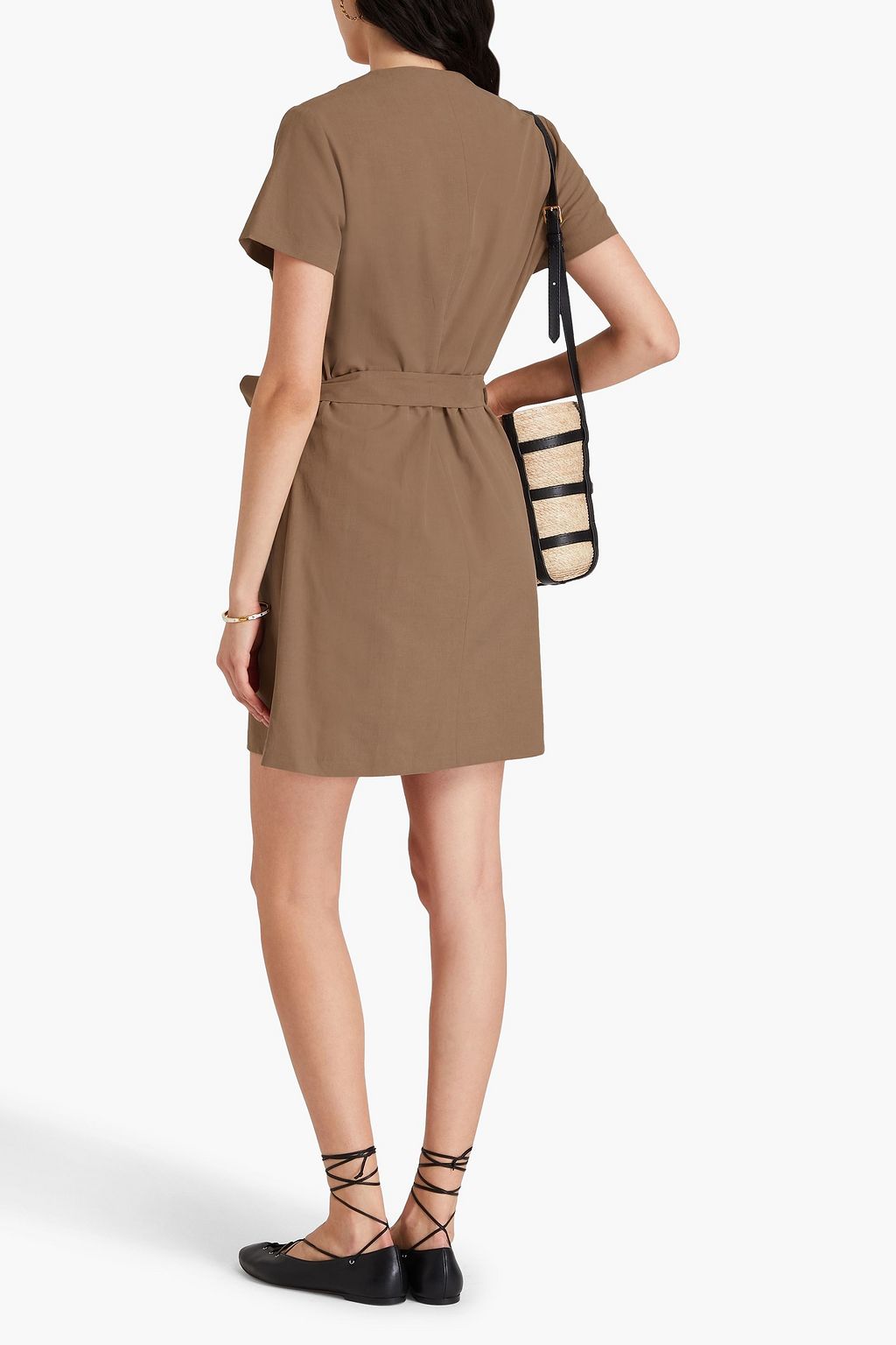 CLAUDIE PIERLOT Cotton and Lyocell-blend mini dress