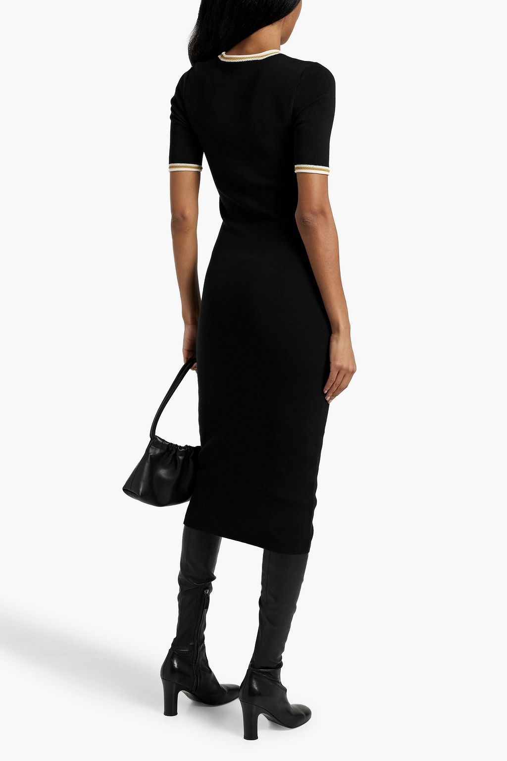 A.L.C. Nelly crochet-trimmed cotton-blend midi dress