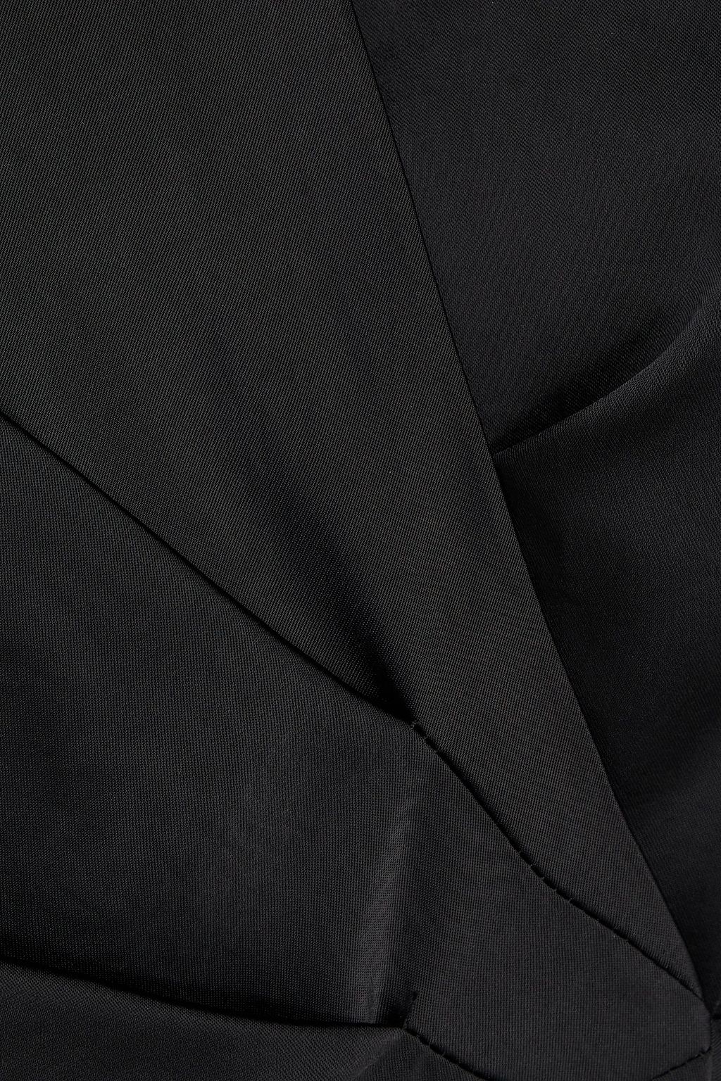 CLAUDIE PIERLOT فستان متوسط الطول من ساتان التويل بتصميم ملفوف مزين بكسرات
