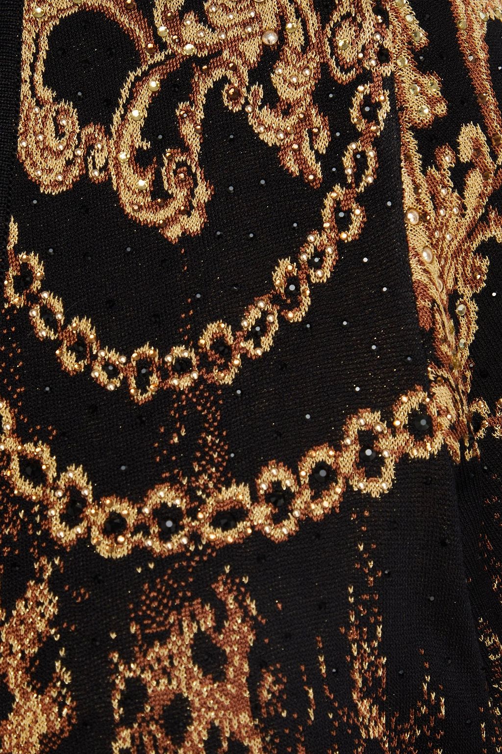 CAMILLA Embellished metallic jacquard-knit mini dress