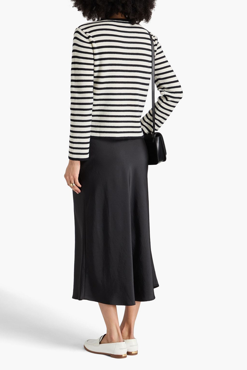 CLAUDIE PIERLOT 새틴 미디 스커트