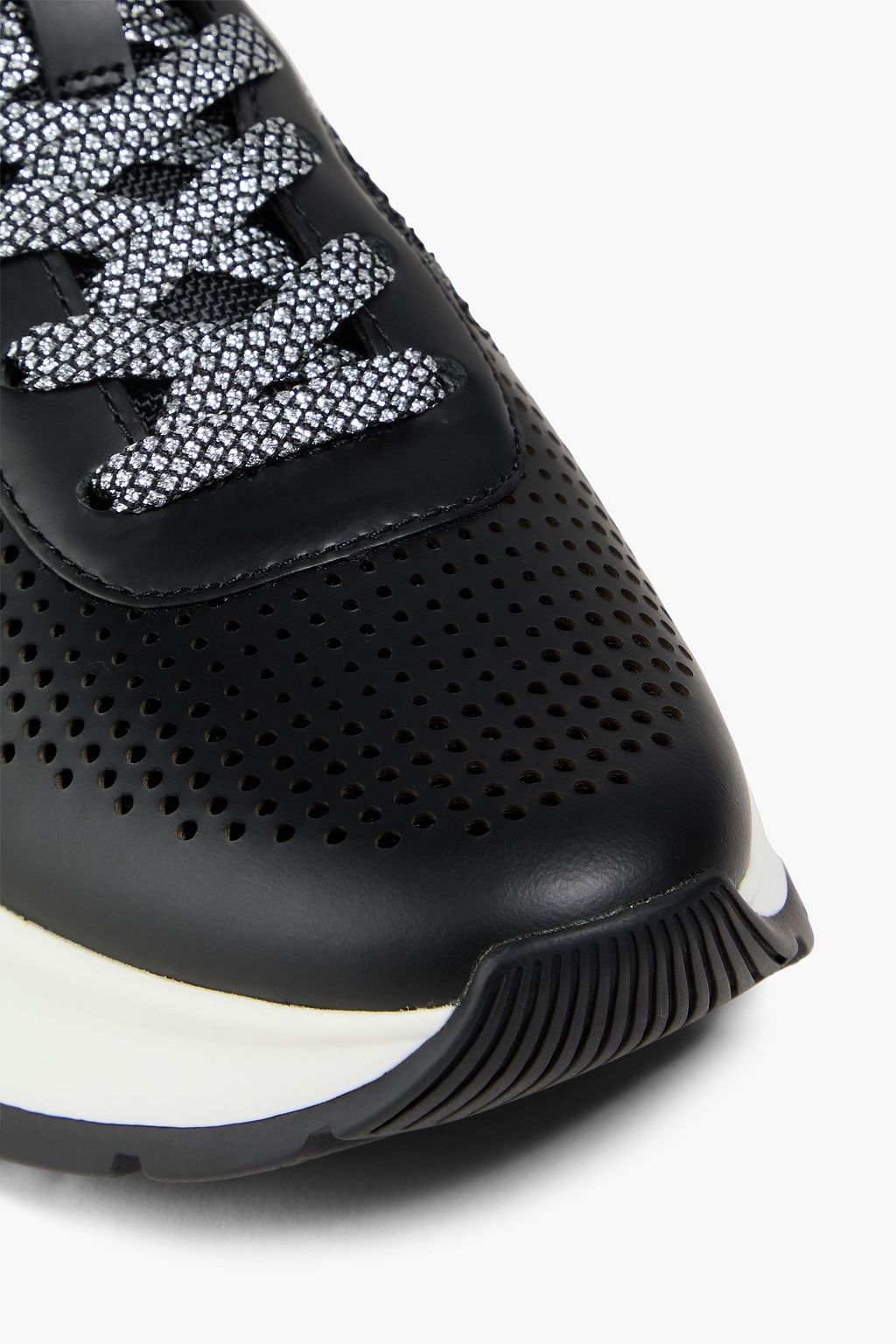 JIMMY CHOO Sneakers aus Leder mit Glitter-Finish