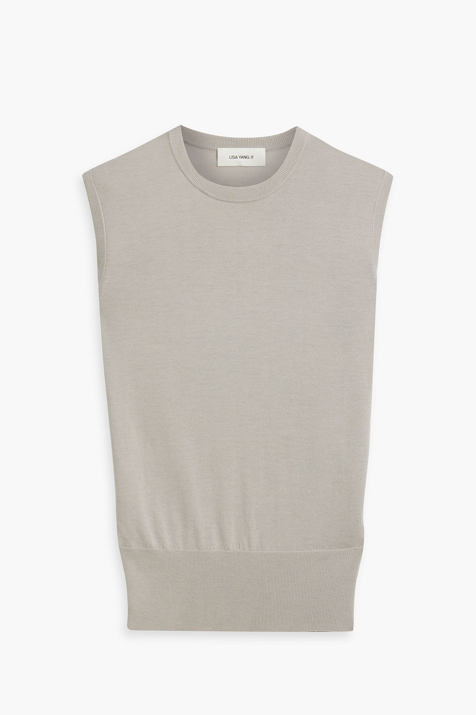 Lisa Yang Demi Cashmere Vest In Stone