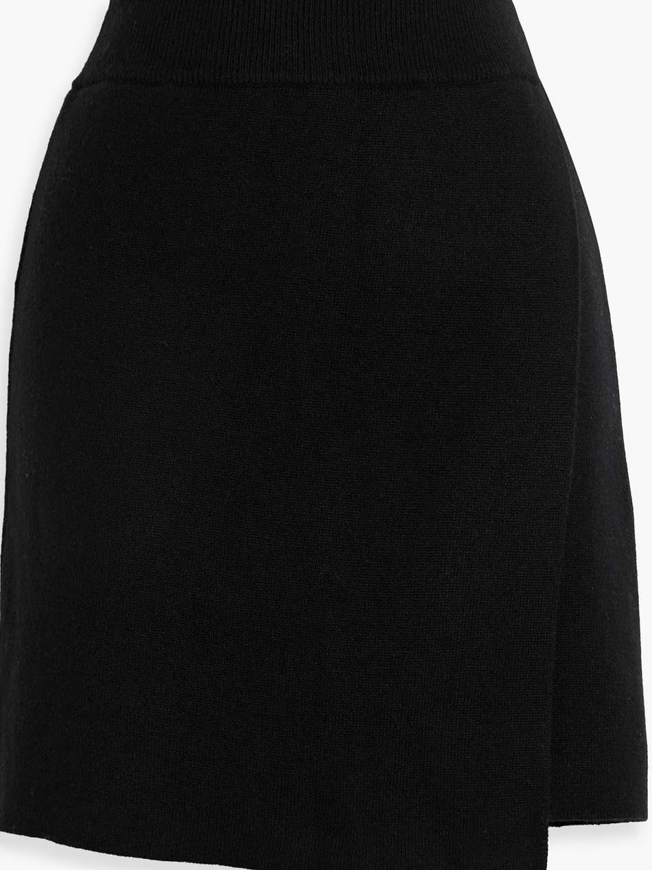 josette wrap-effect cashmere mini skirt