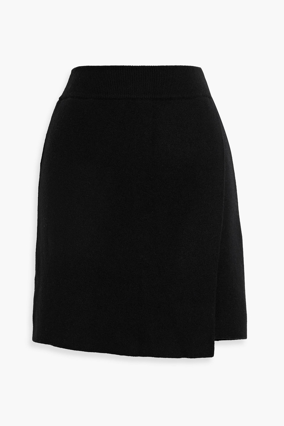 Lisa Yang Josette Wrap-effect Cashmere Mini Skirt In Black