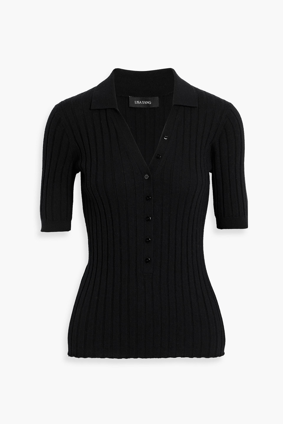 Lisa Yang Freddie Ribbed Cashmere Top In Black