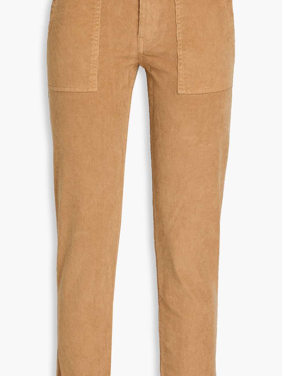 jenna cropped cotton-blend corduroy slim-leg pants