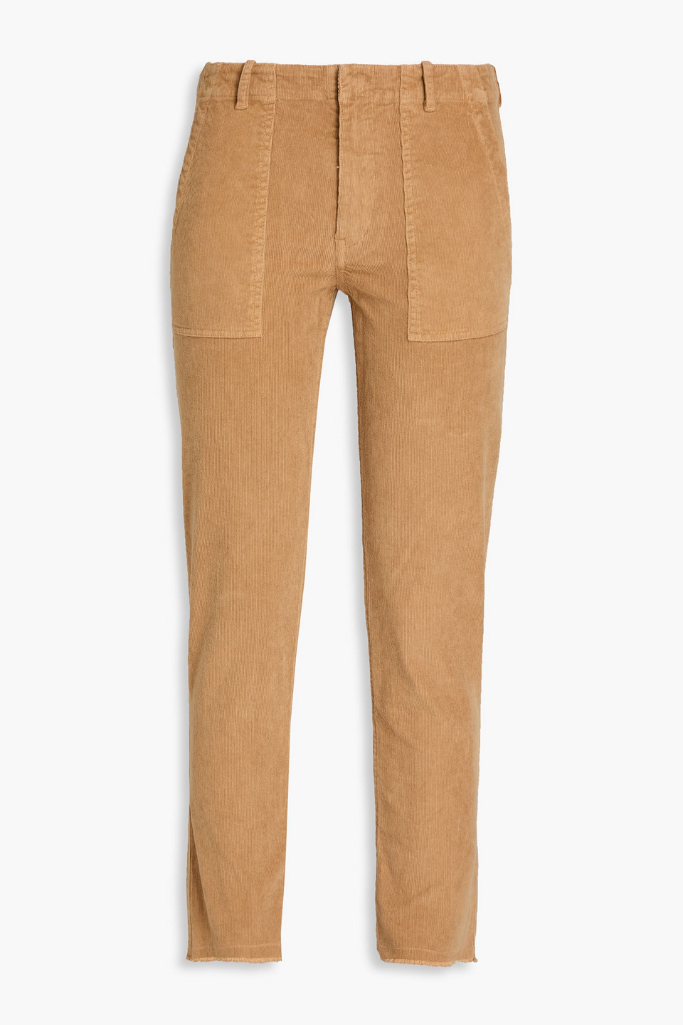 Nili Lotan Jenna Cropped Cotton-blend Corduroy Slim-leg Pants In Camel