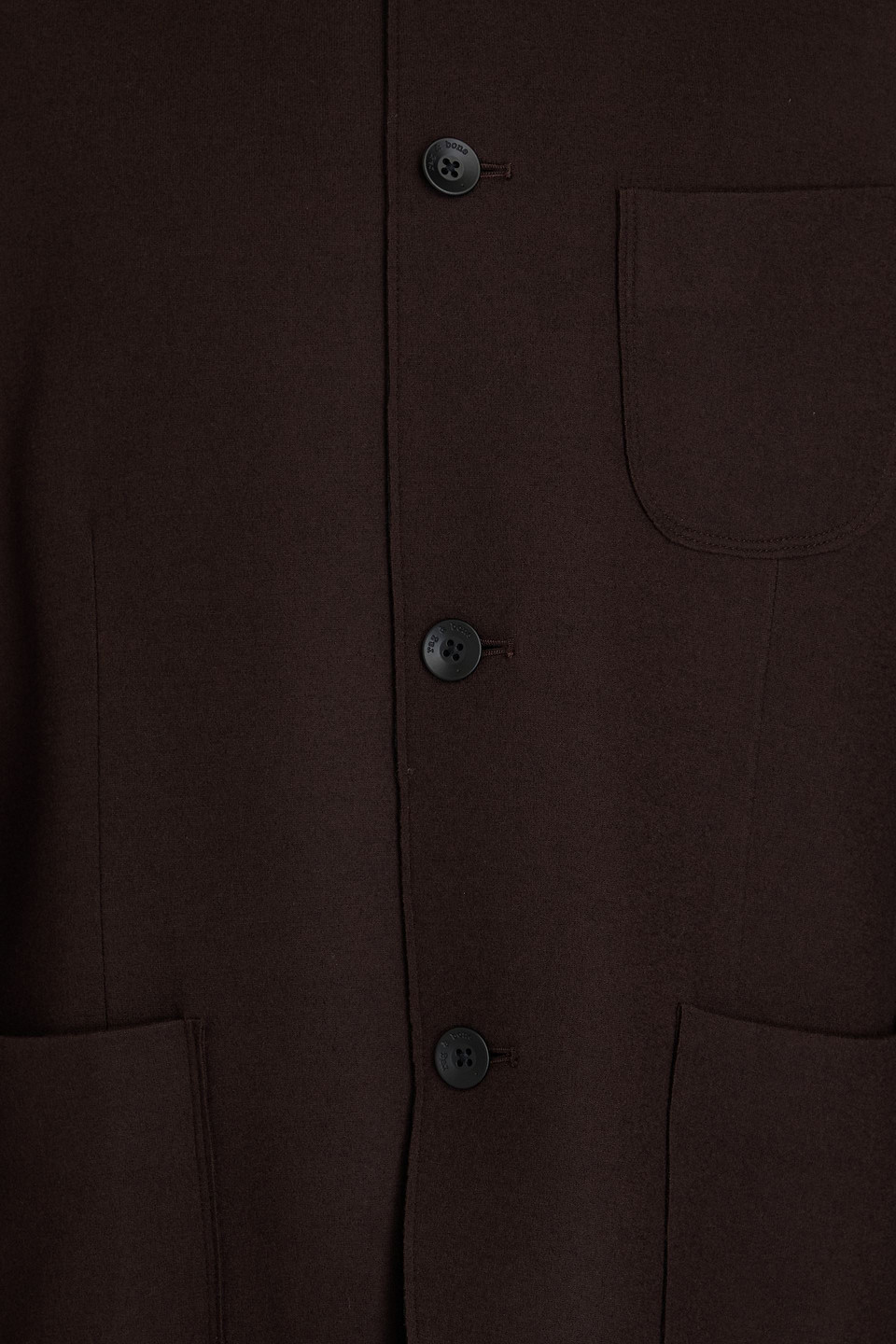 Rag & Bone Prospect Cardigan Aus Wolle In Dunkelbraun