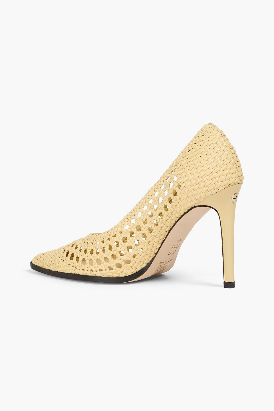  Tory Burch - Woven Leather Pumps - Yellow - Us 6.5 