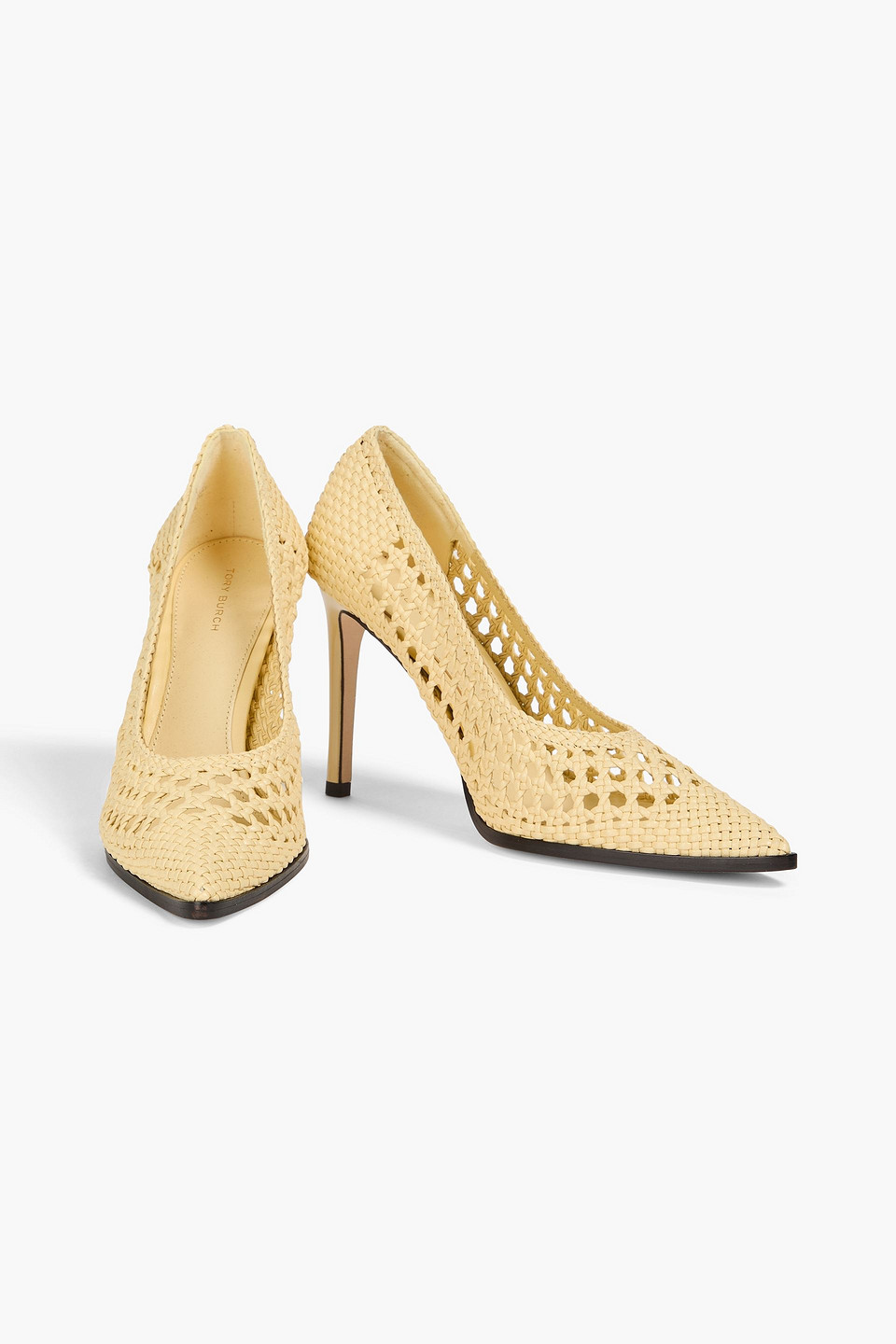  Tory Burch - Woven Leather Pumps - Yellow - Us 6.5 
