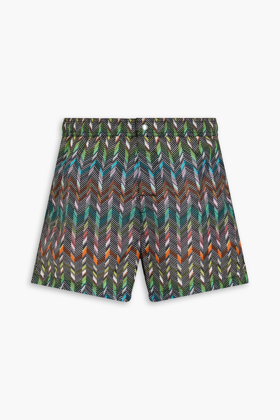 Missoni Short-length Printed Swim Shorts In Black