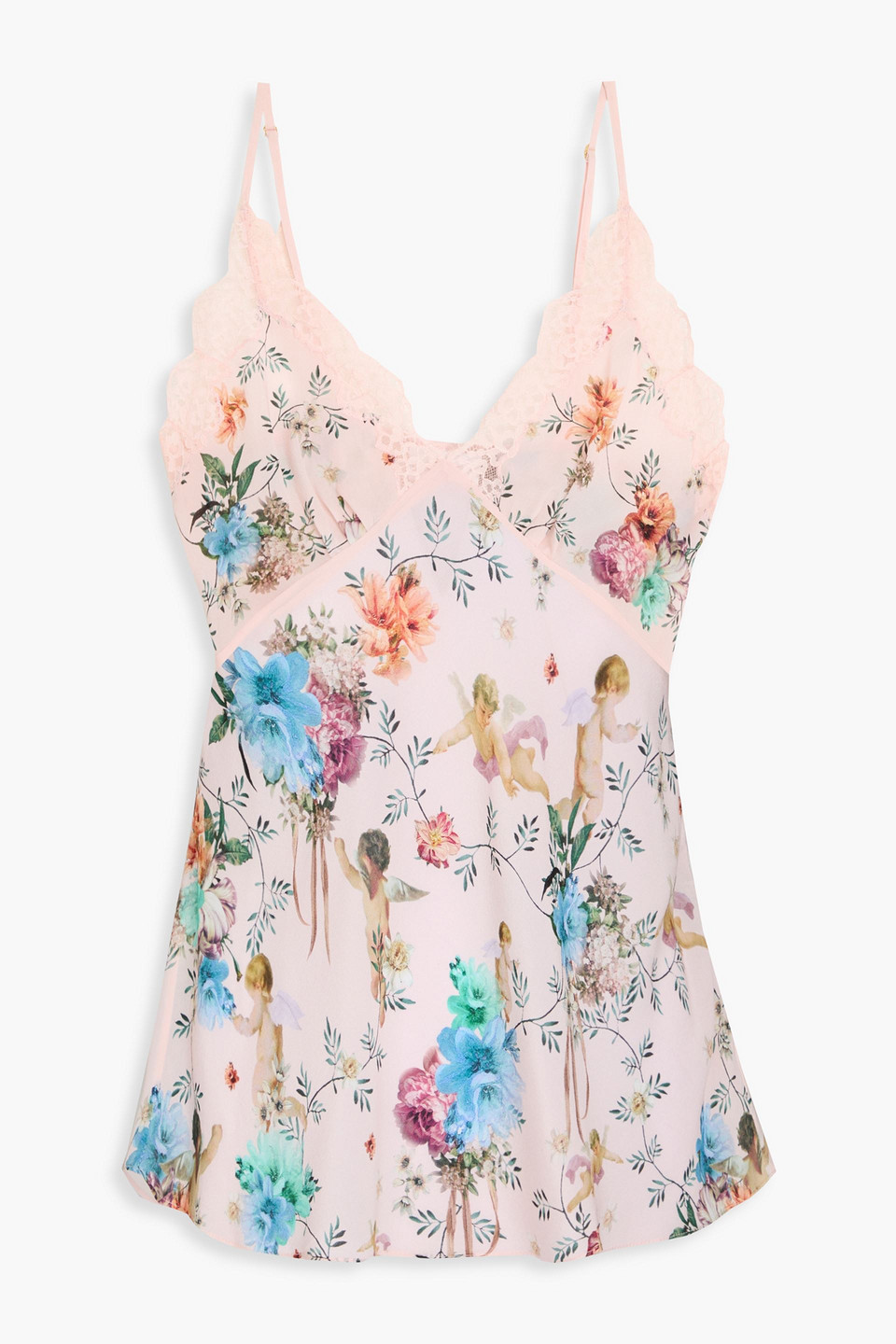 Camilla Crystal-embellished Printed Silk Crepe De Chine Camisole In Pastel Pink