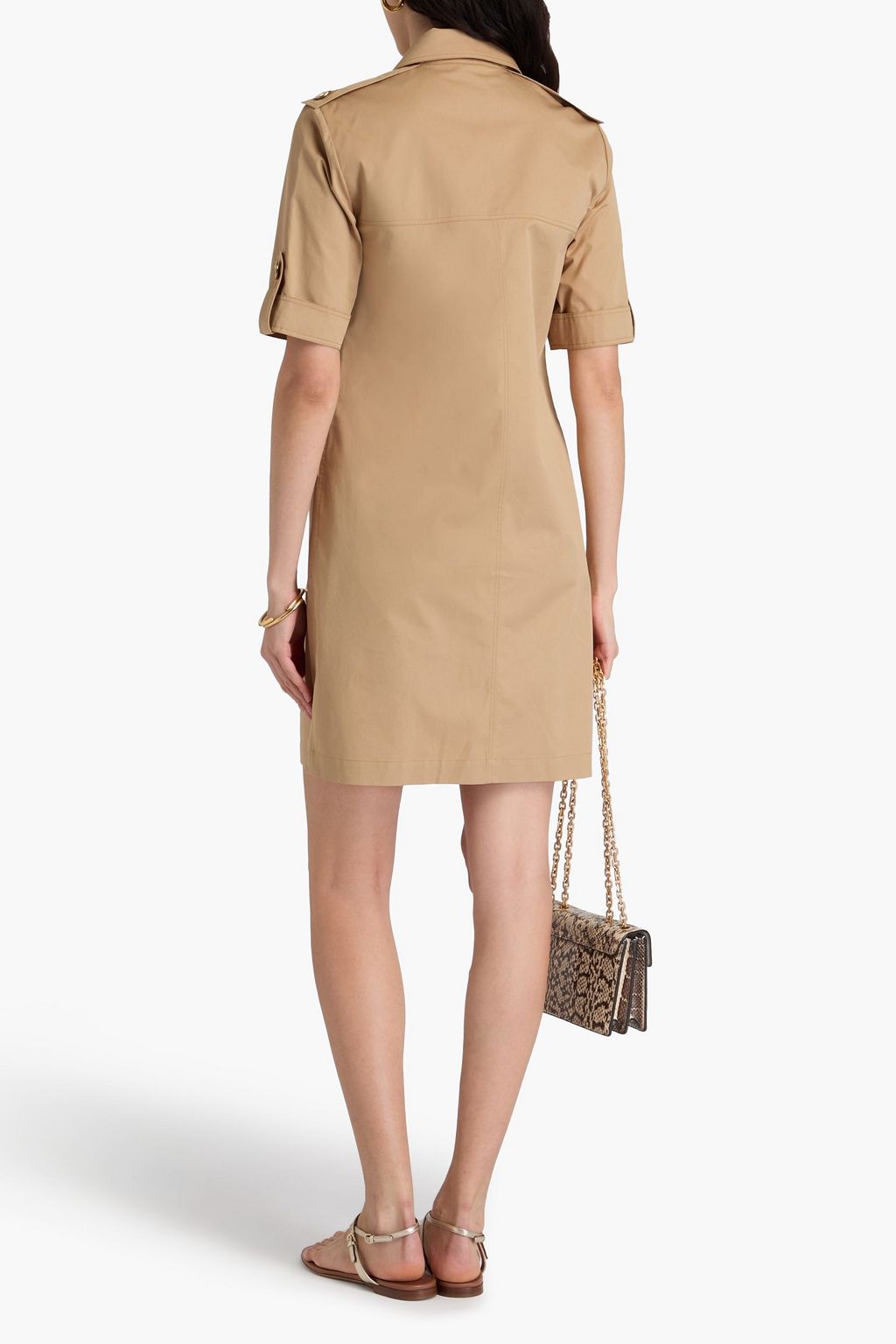 TORY BURCH 코튼 트윌 미니 셔츠 드레스