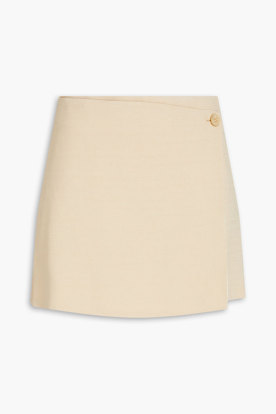 Claudie Pierlot Skirt-effect Crepe Shorts In Beige