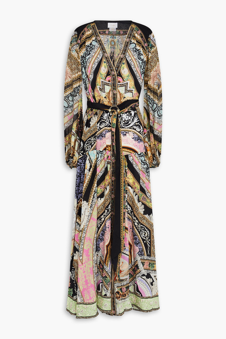 Camilla Florence Field Day Silk Dress In Multicolor