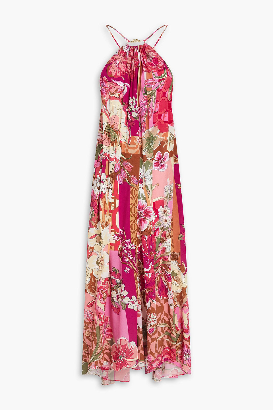 Camilla Gather Neck Halter Maxi Dress A Girl Named Florence In Fuchsiafarben