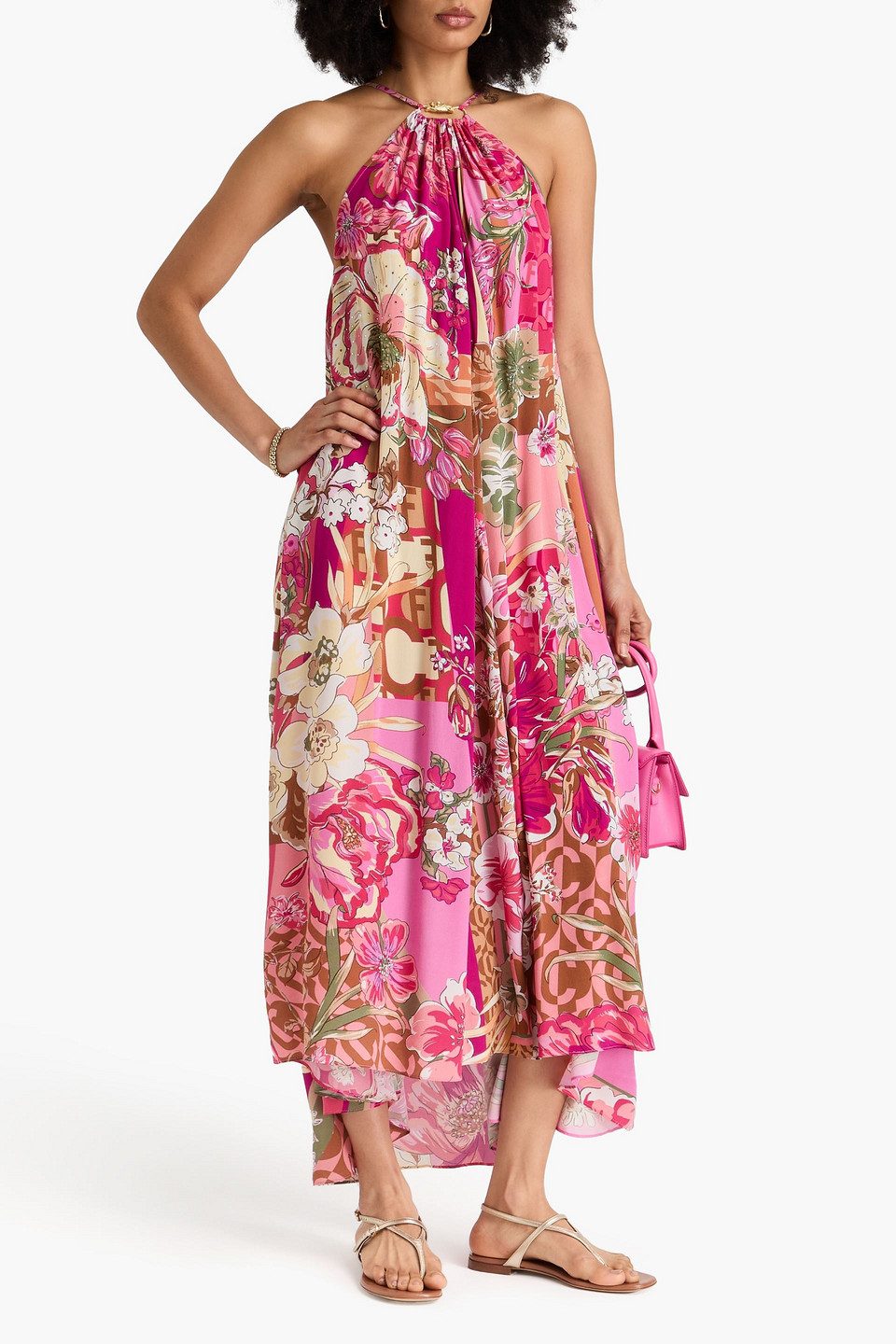 Camilla Gather Neck Halter Maxi Dress A Girl Named Florence In Fuchsiafarben
