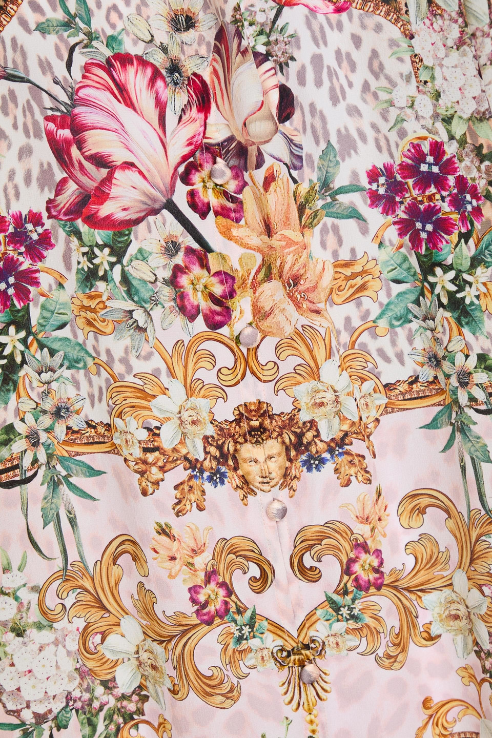 Shop Camilla Embellished Printed Silk Crepe De Chine Blouse In Multicolor
