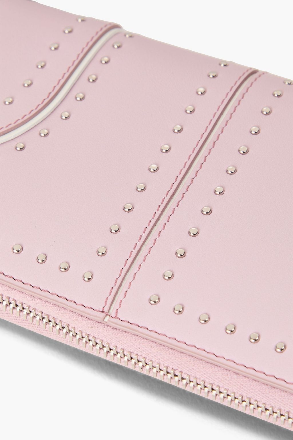TOD'S محفظة طويلة من الجلد مزينة بدبابيس معدنية