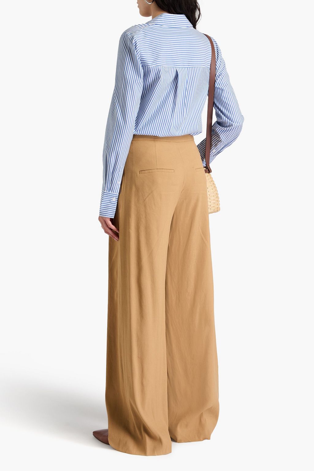 VERONICA BEARD Amelia striped cotton-poplin shirt