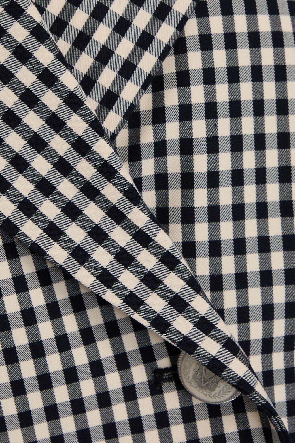 VERONICA BEARD Enfield gingham cotton-blend twill halterneck vest