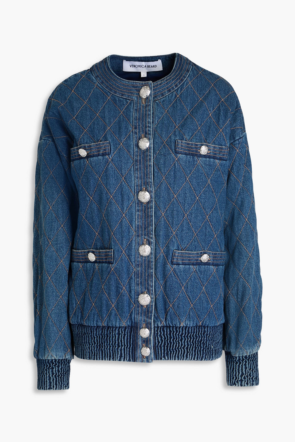 Veronica Beard Glennon Bomberjacke Aus Denim In Mittelblauer Denim