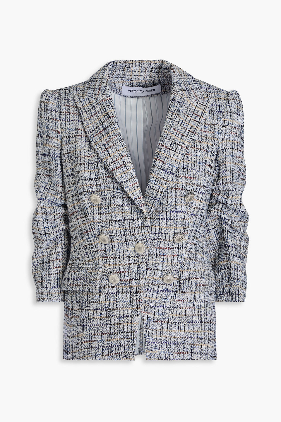 Veronica Beard Ryland Dickey Checked Cotton-blend Tweed Blazer In Multicolor