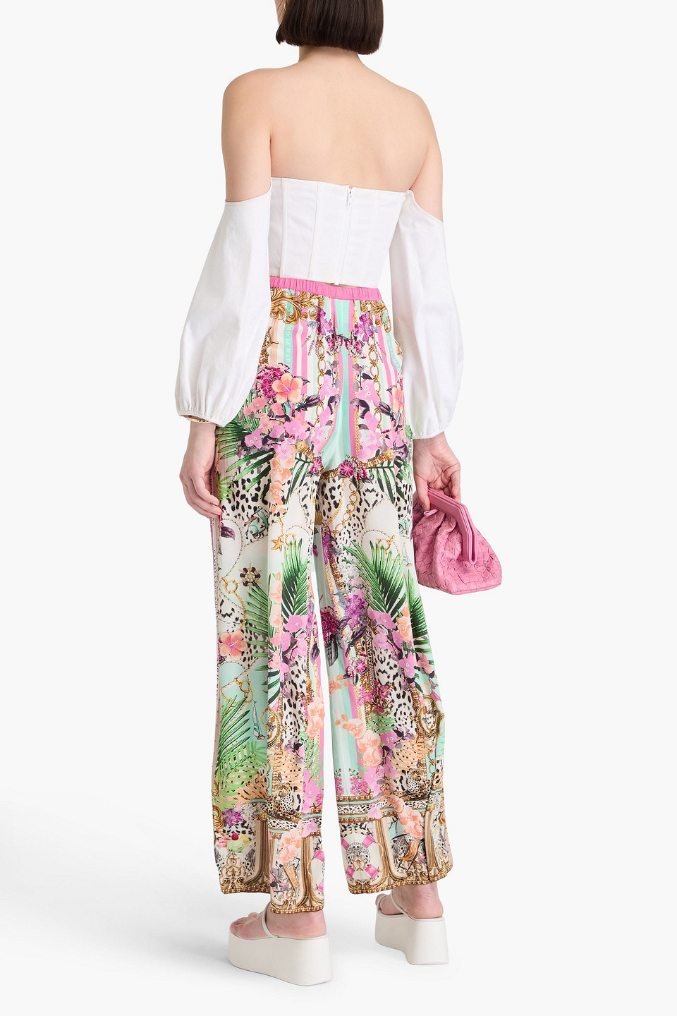 Camilla Crystal-embellished Printed Silk Crepe De Chine Wide-leg Pants In Multicolor