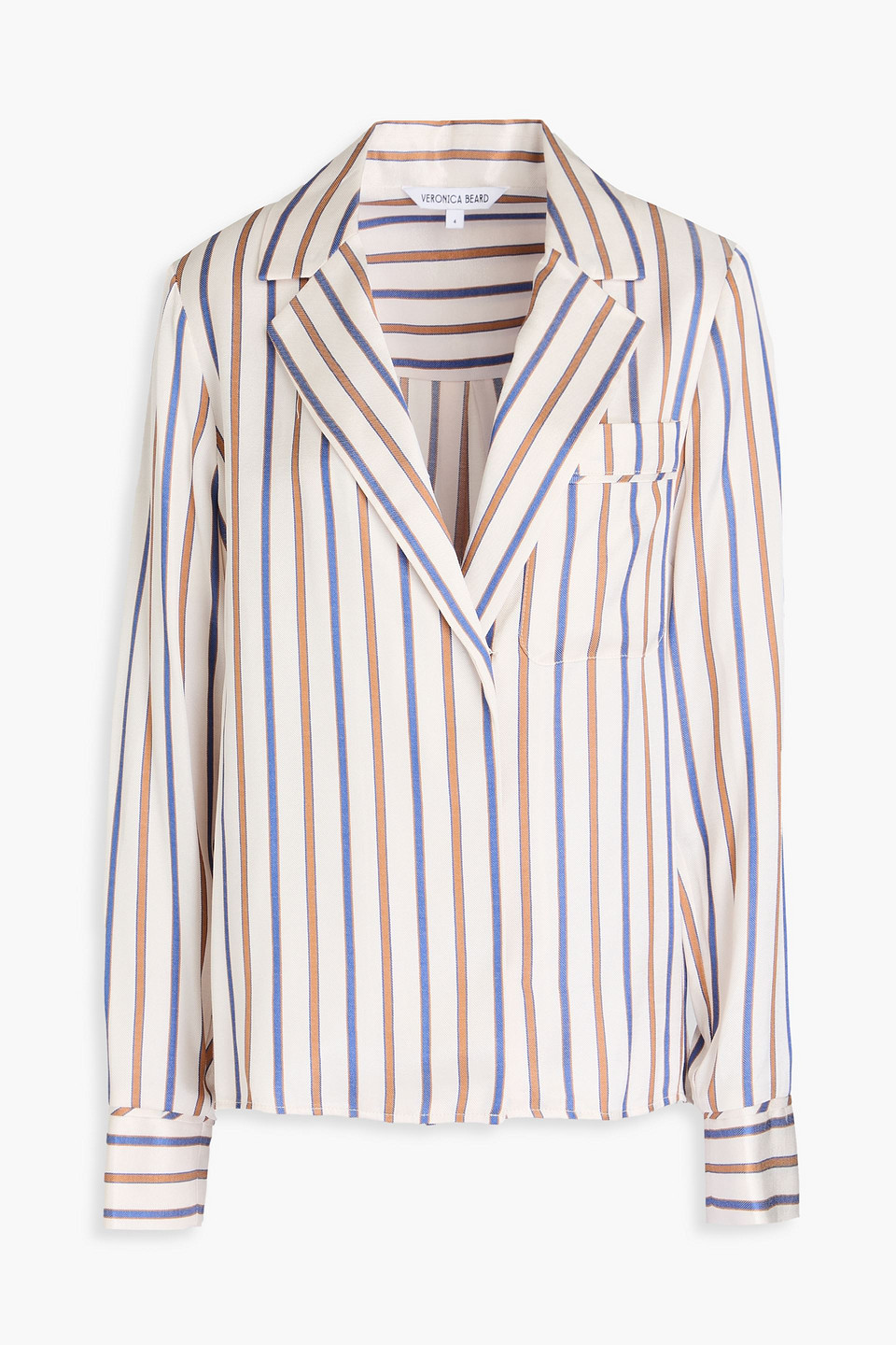 Veronica Beard - Lusanne striped twill blouse - White - US 4