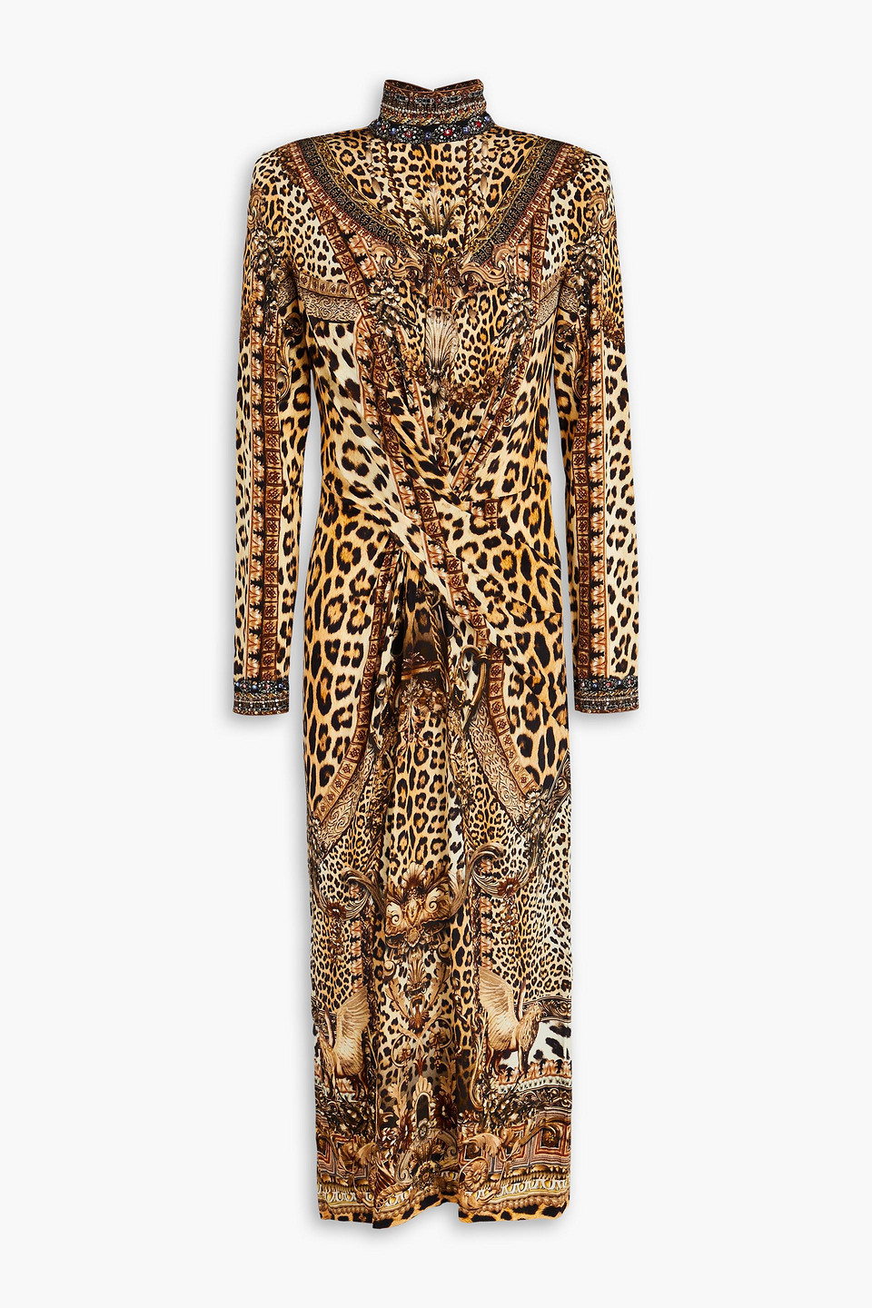 Camilla Crystal-embellished Leopard-print Stretch-jersey Midi Dress In Animal Print