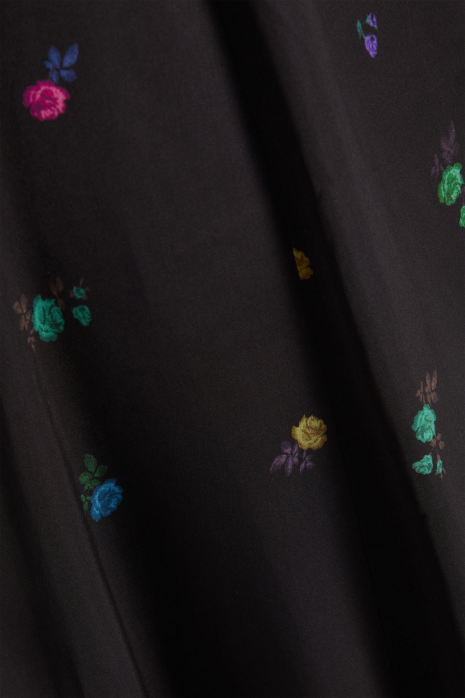 Ganni Floral Dress In Schwarz