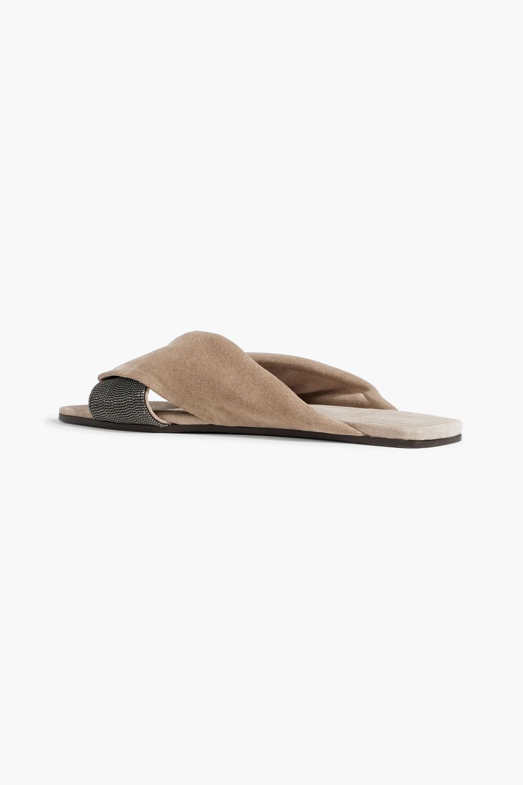 BRUNELLO CUCINELLI Bead-embellished suede sandals